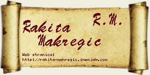 Rakita Makregić vizit kartica